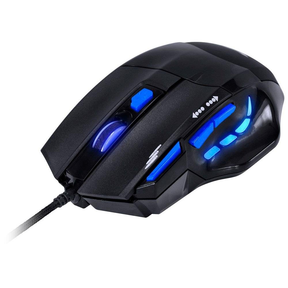 Imagem 5 de 8 do produto Mouse Gamer Vinik VX Gaming Black Widow, LED, 6 Botões, 2400DPI, Preto e Azul - GM104