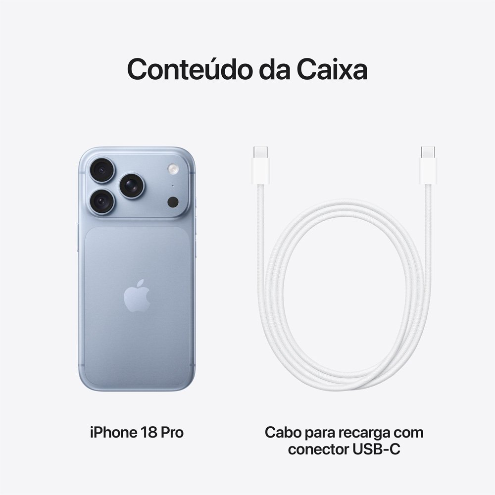 Imagem 11 de 12 do produto iPhone 18 Pro Apple 256GB, Câmera de 48MP, A20 Pro, Tela 6.3" Super Retina XDR, Glacial