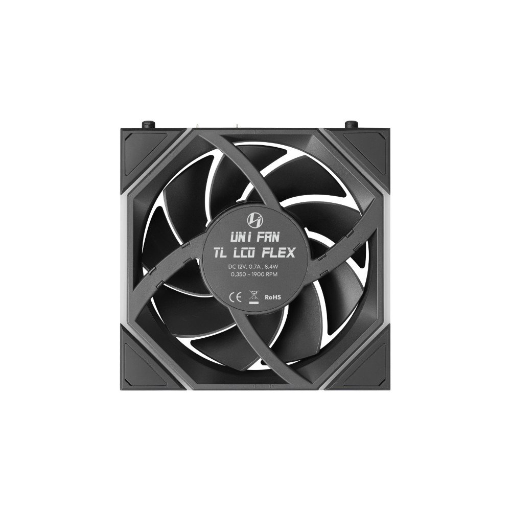 Ventoinha Lian Li Uni Fan TL LCD Flex Reverse Blade, 120mm, ARGB, PWM, Tela LCD 1.8, Preto - 12RTLLCD1F1B - view 2