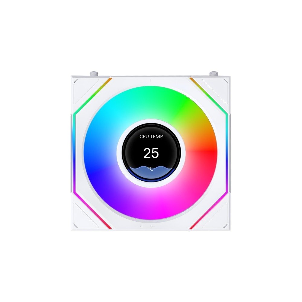 Kit Ventoinhas Lian Li Uni Fan SL INF LCD Flex, 3x 120mm, ARGB, Tela LCD 1.8 IPS, Espelho Infinito, Branco - 12SLIND1F3W - view 2