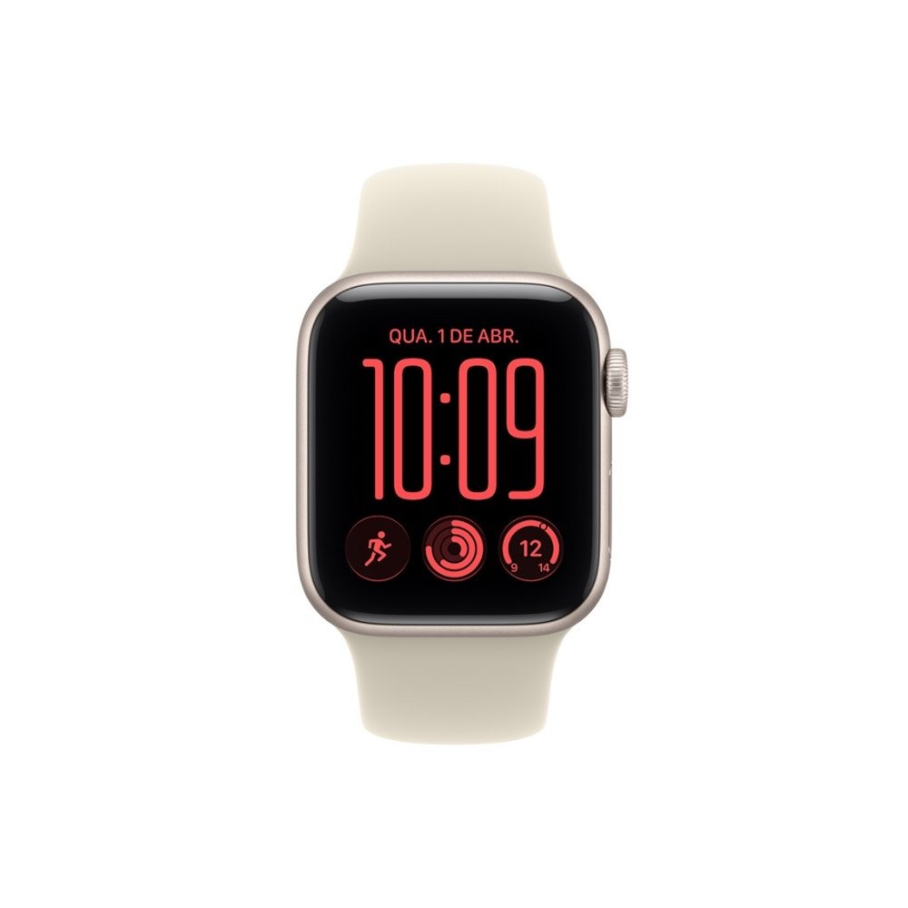 Apple Watch SE 3 GPS, Caixa estelar de Alumínio de 40 mm, Pulseira Esportiva Areia, Tamanho P/M - MJKR4AM/A - view 2
