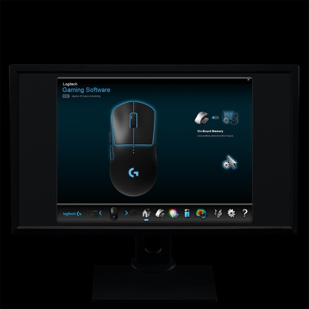 Mouse Gamer Sem Fio Logitech G PRO Wireless LIGHTSPEED, RGB LIGHTSYNC, 16000 DPI, Ambidestro, 6 Botões, HERO 25K, Preto - 910-005271