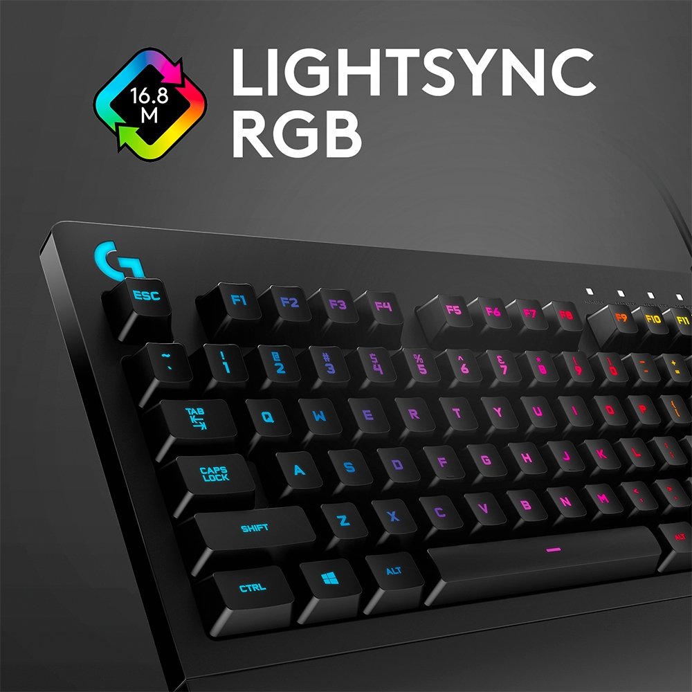 Teclado Gamer Logitech G213, RGB LIGHTSYNC, Controles de Mídia Dedicados, Design Durável Resistente à Respingos, ABNT2, Preto - 920-009438 - view 4