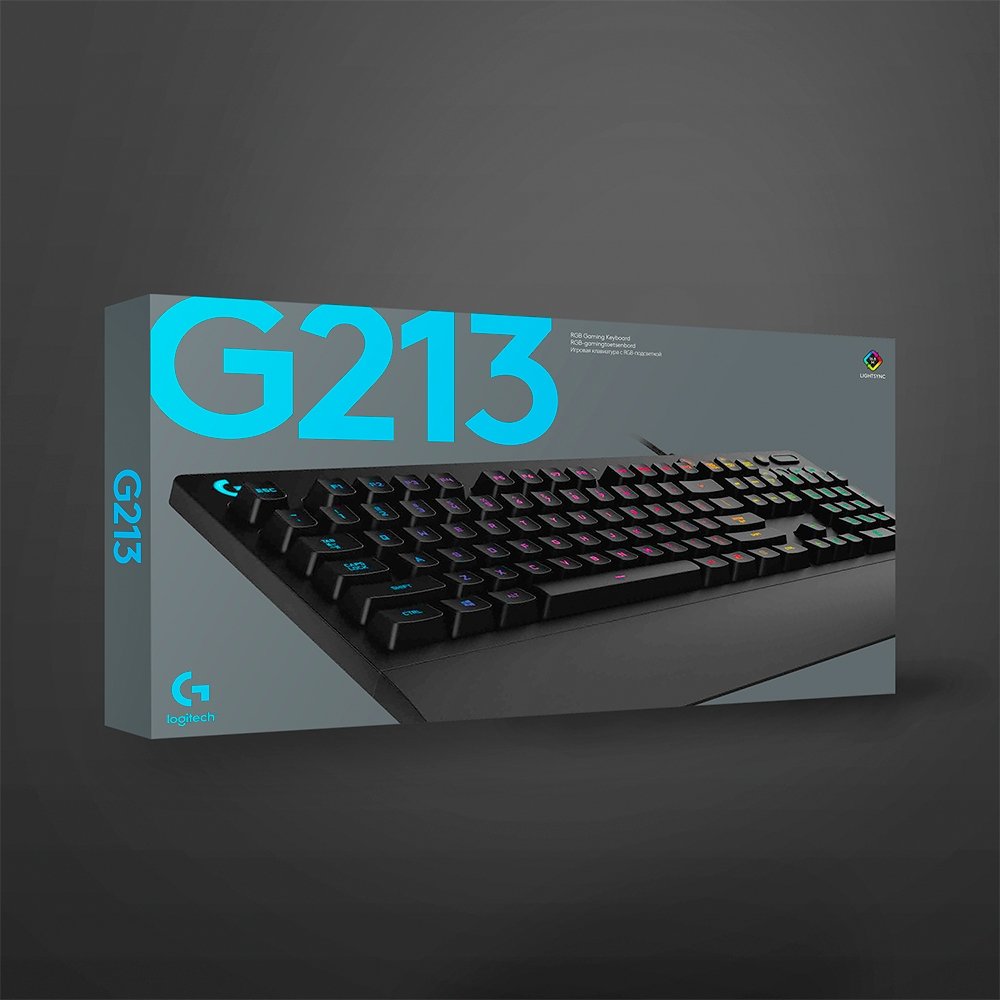 Teclado Gamer Logitech G213, RGB LIGHTSYNC, Controles de Mídia Dedicados, Design Durável Resistente à Respingos, ABNT2, Preto - 920-009438 - view 7