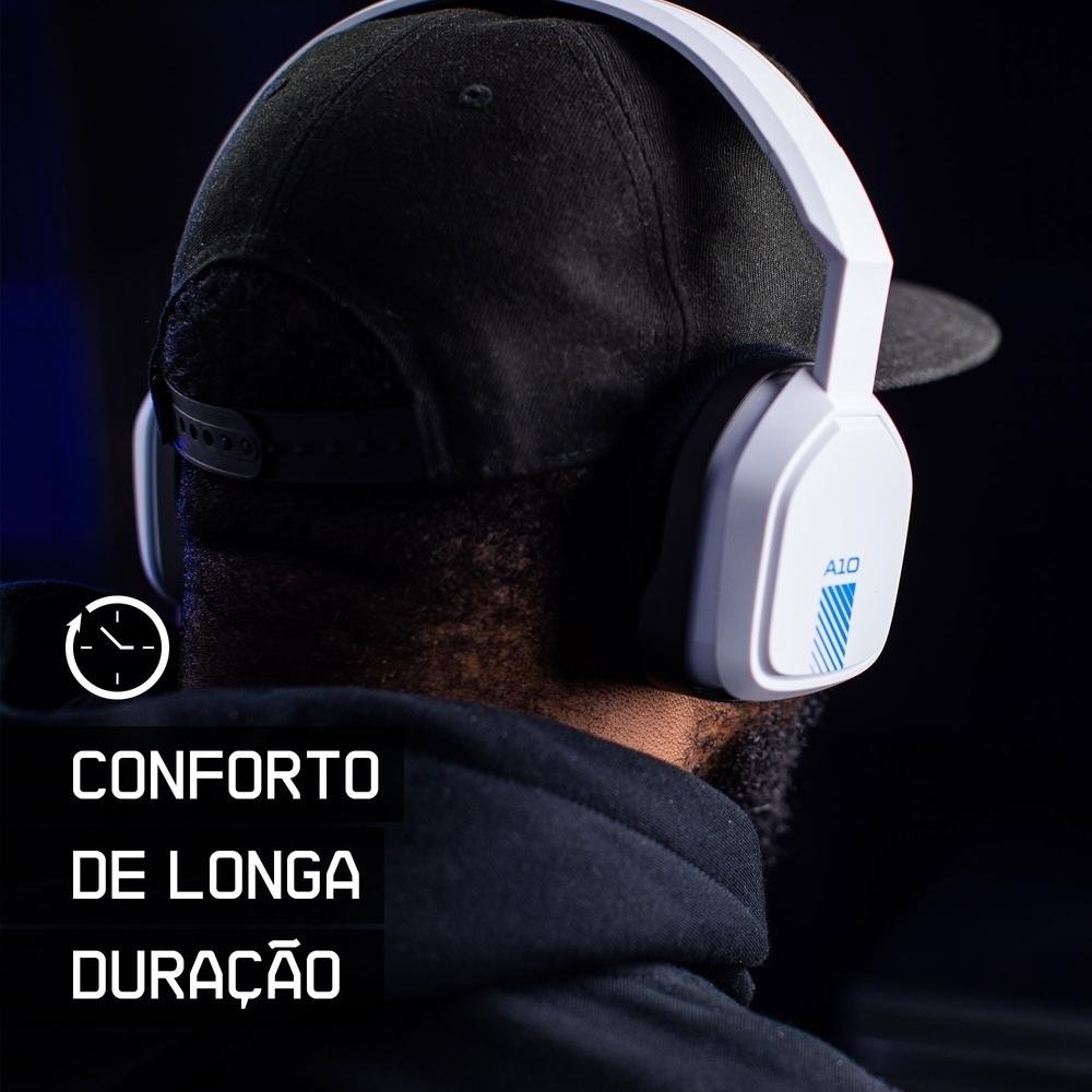 Headset Gamer Astro A10 para PlayStation, Nintendo Switch, PC e Xbox - Branco/Azul - 939-001853 Headset Gamer Astro A10 para PlayStation, Nintendo Switch, PC e Xbox - Branco/Azul - 939-001853