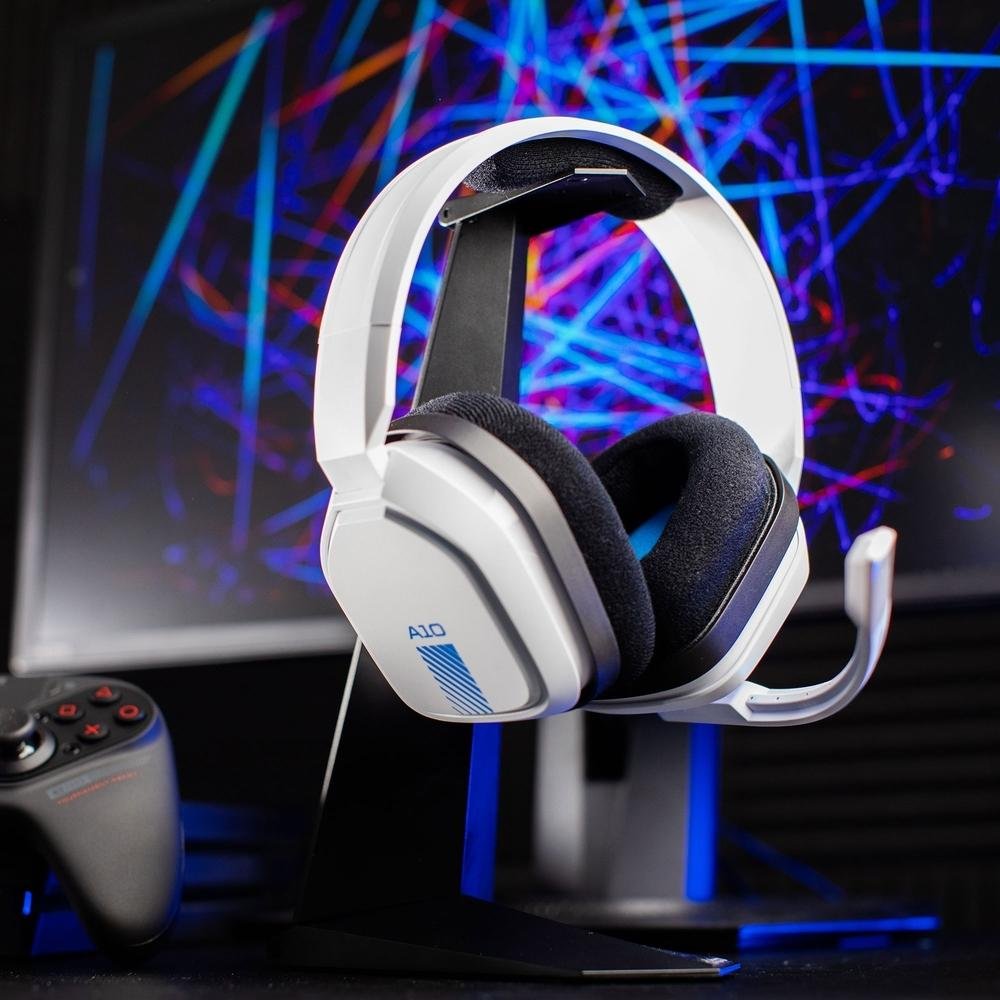 Imagem 8 de 8 do produto Headset Gamer Astro A10 para PlayStation, Nintendo Switch, PC e Xbox - Branco/Azul - 939-001853
