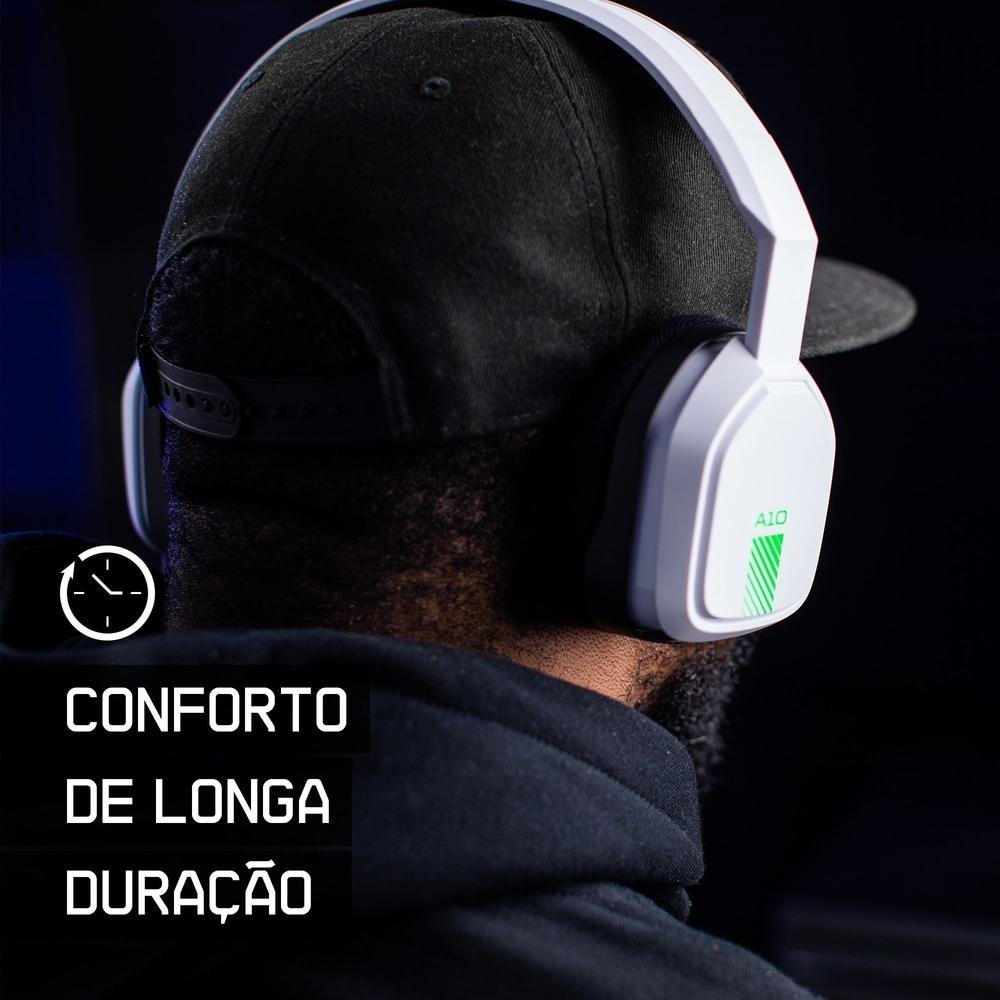 Imagem 2 de 8 do produto Headset Gamer Astro A10 para Xbox, PlayStation, PC, Mac - Branco/Verde - 939-001854