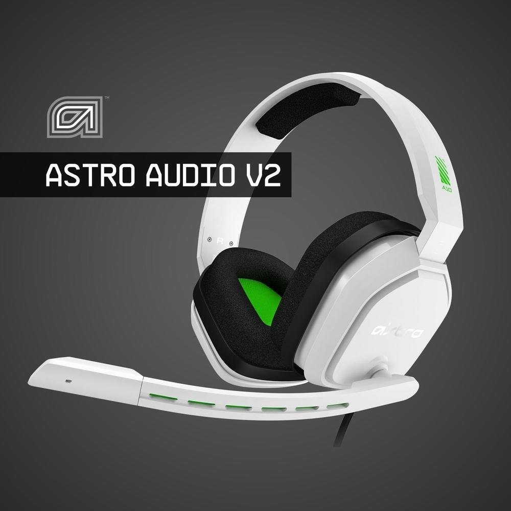 Imagem 3 de 8 do produto Headset Gamer Astro A10 para Xbox, PlayStation, PC, Mac - Branco/Verde - 939-001854