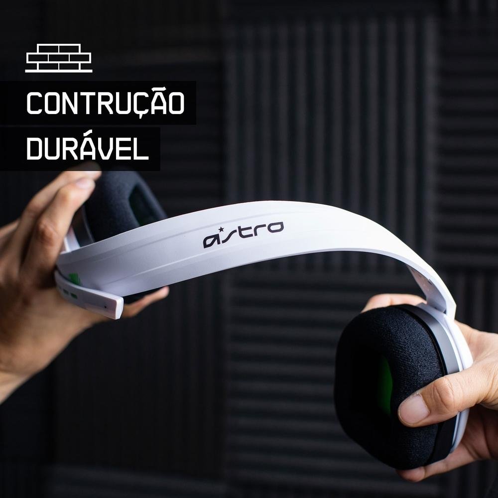 Imagem 7 de 8 do produto Headset Gamer Astro A10 para Xbox, PlayStation, PC, Mac - Branco/Verde - 939-001854