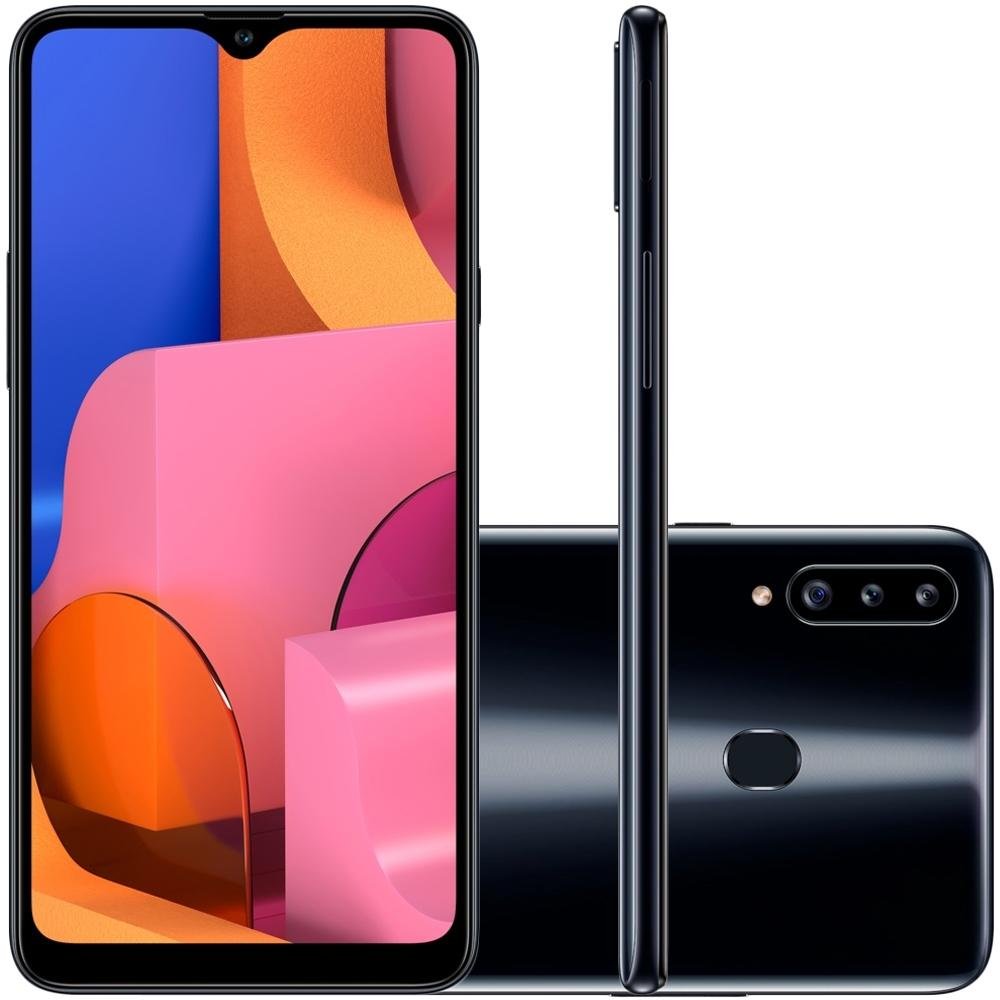 Smartphone Samsung Galaxy A20s, 32GB, 13MP, Tela 6.5´, Preto - SM