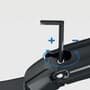 Suporte de Mesa Articulado para Monitores de 17" a 35", ELG, Ajuste de altura com Pistão a Gás - F80N