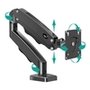 Suporte de Mesa Articulado para Monitores de 17" a 35", ELG, Ajuste de altura com Pistão a Gás - F80N