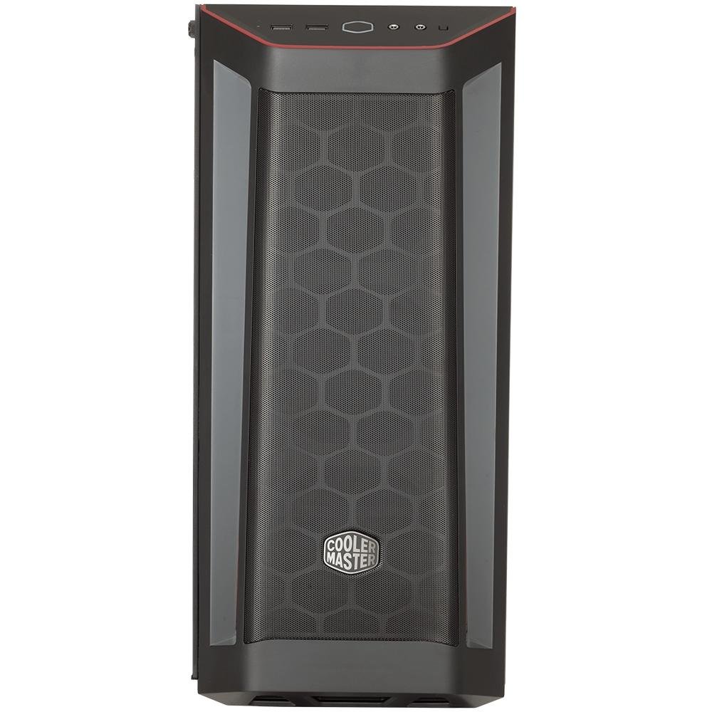Gabinete Gamer Cooler Master Masterbox MB511 TG, Mid Tower, com FAN, Lateral em Vidro, Preto/Vermelho - MCB-B511D-KGNN-S00
