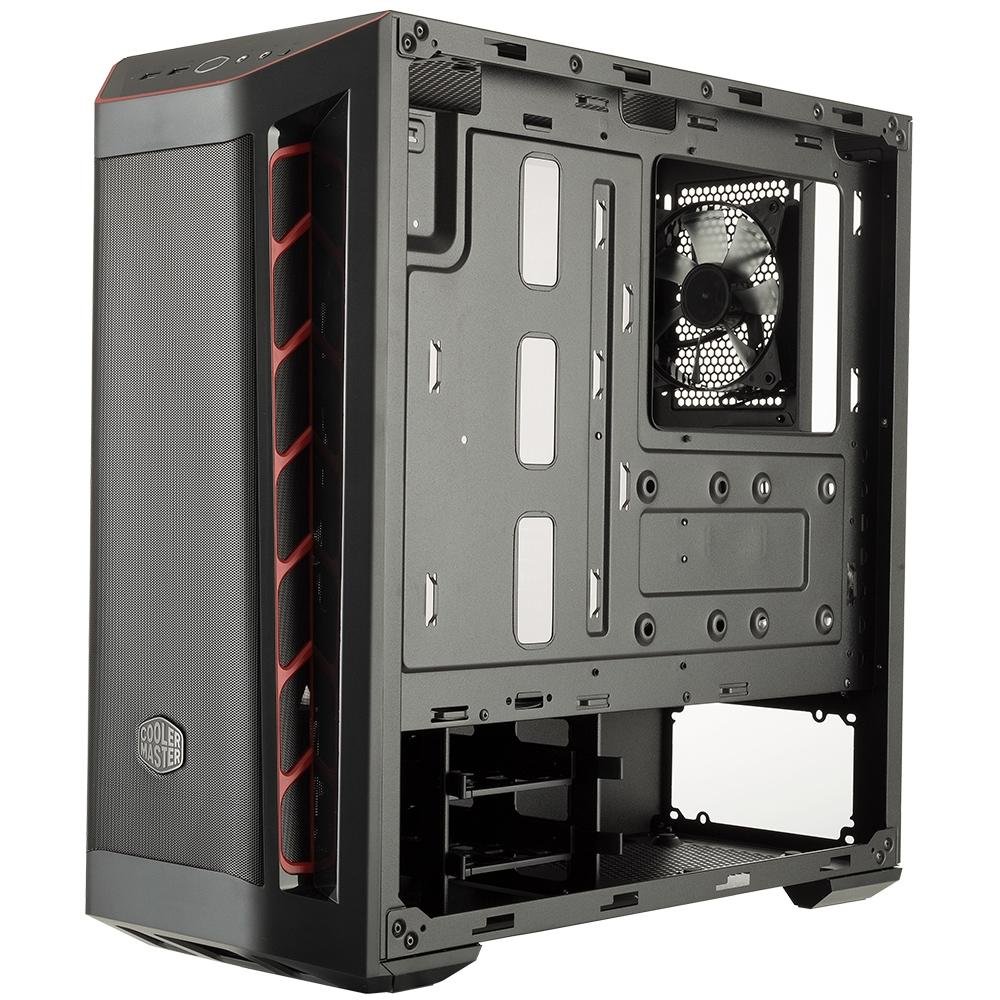 Gabinete Gamer Cooler Master Masterbox MB511 TG, Mid Tower, com FAN, Lateral em Vidro, Preto/Vermelho - MCB-B511D-KGNN-S00