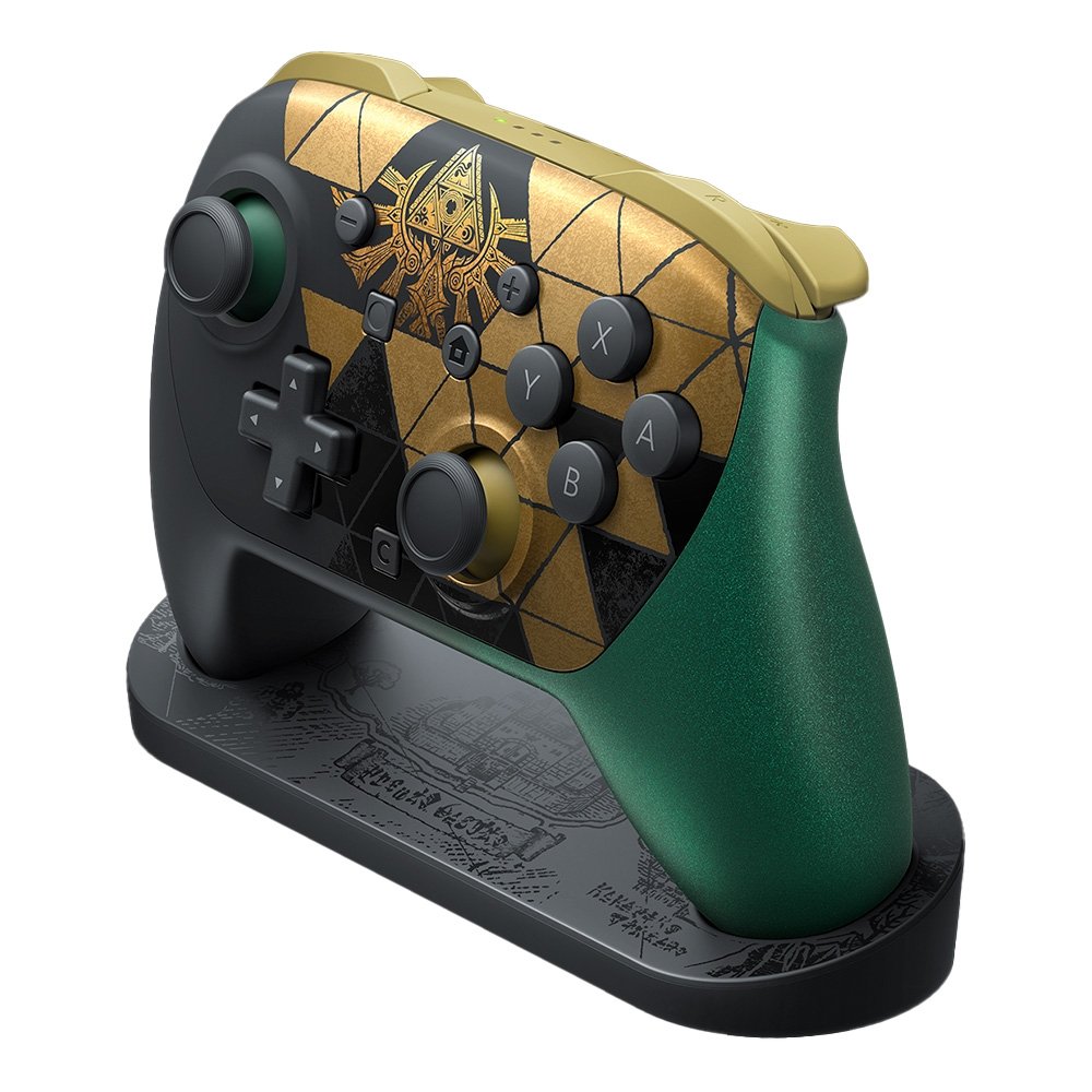 Imagem 2 de 4 do produto Controle Sem Fio Nintendo Switch 2 Pro Controller + Base, 40th Anniversary Edition, The Legend of Zelda, Preto e Dourado - NSAA10000006FGR