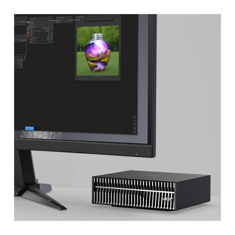 Workstation PC IA Acer VGN100-BD11, Nvidia DGX 20 Núcleos, ConnectX-7, 128GB RAM, Linux, Preto - VGN100-BD11 - view 2