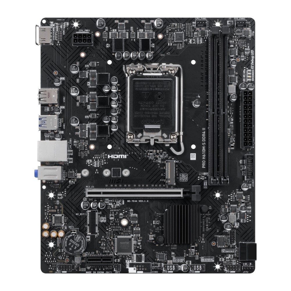 Placa Mãe MSI PRO H610M-S DDR4 II, LGA 1700, Micro-ATX, DDR4 - PRO H610M-S DDR4 II - view 2