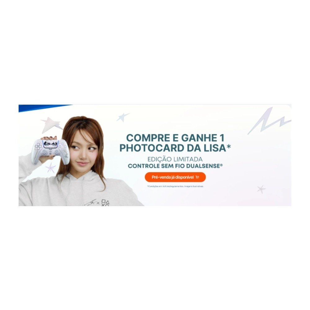 Imagem 2 de 7 do produto Controle Sem Fio Dualsense Edição Limitada da LISA do BLACKPINK, PS5, Branco - CFI-ZCT2W