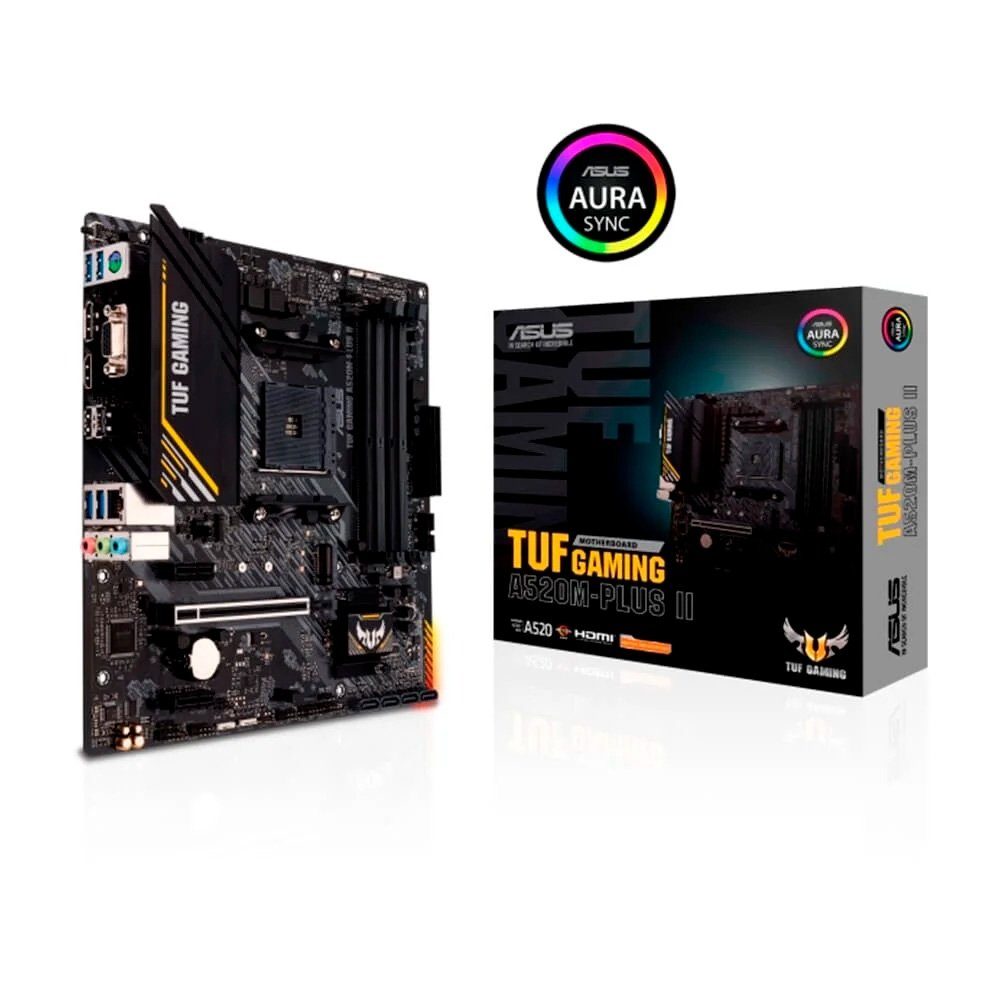 Placa-Mãe ASUS TUF GAMING A520M-PLUS II + Processador AMD Ryzen 5 5500F + Air Cooler MACH1 ARTIC - view 3
