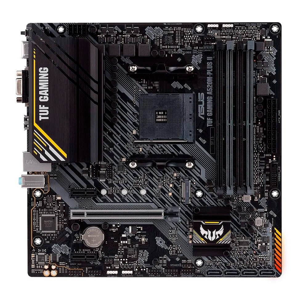 Placa-Mãe ASUS TUF GAMING A520M-PLUS II + Processador AMD Ryzen 5 5500F + Air Cooler MACH1 ARTIC - view 2