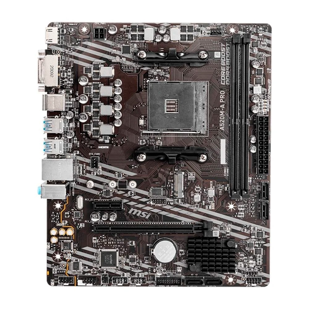 Placa Mãe MSI A520M-A PRO + Processador AMD Ryzen 5 5500F + Air Cooler Rise Mode Gamer G700 - view 3
