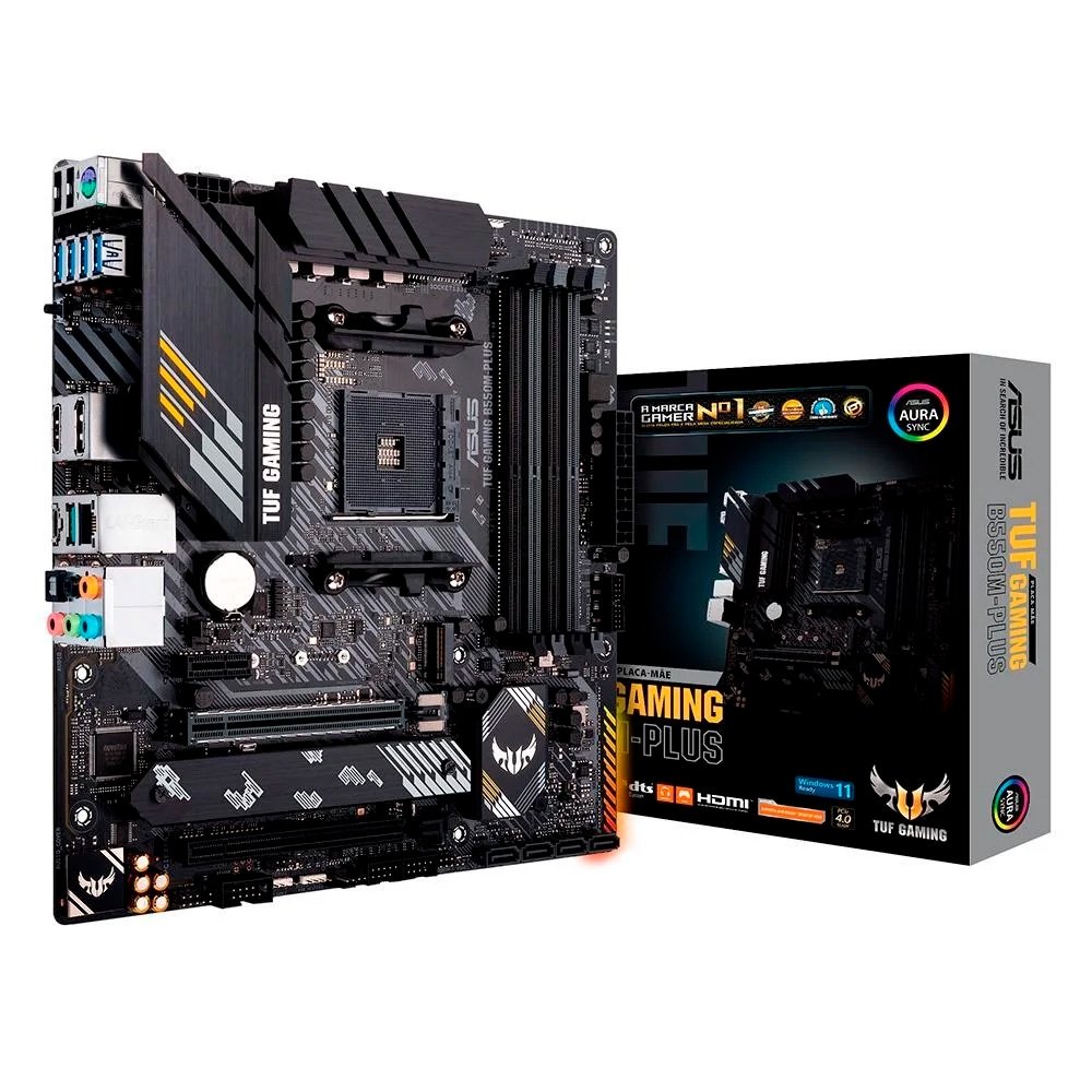 Placa-Mãe ASUS TUF Gaming B550M-Plus + Processador AMD Ryzen 7 5700X + Water Cooler MACH1 Logic - view 3
