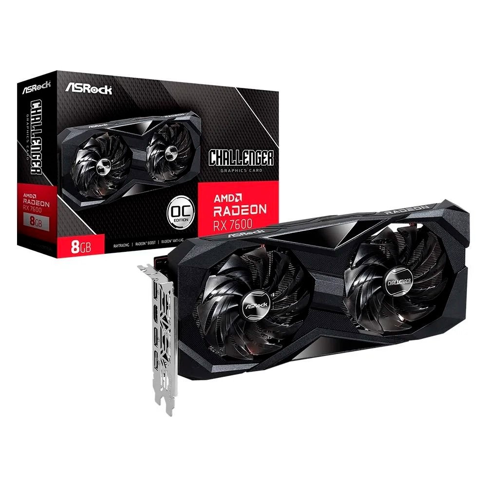 Placa de Vídeo RX 7600 Challenger ASRock + Fonte Gamer Rise Mode Elektra, 650W - view 2