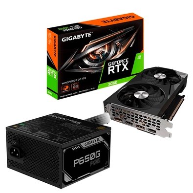 Kit Placa de Video RTX 3060 e Fonte 650W Gold