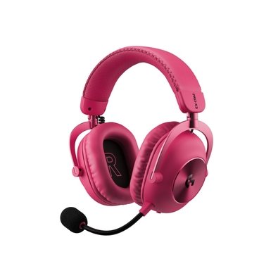 Headset Gamer Sem Fio Logitech G PRO X3 LIGHTSPEED, Microfone 48 kHz, Drivers de Grafeno 50 mm, Bluetooth, USB, Magenta - 981-001755