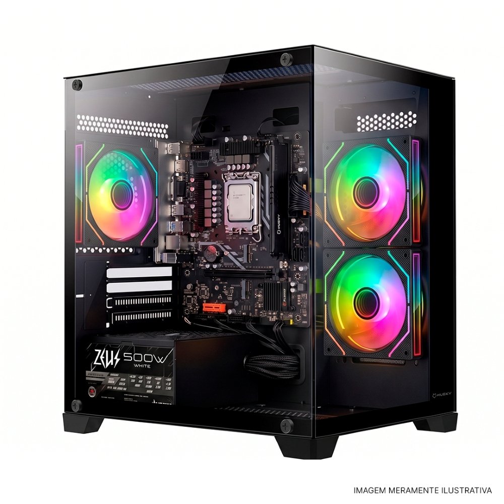 PC Gamer Intel Core i3-12100, 8GB DDR4, SSD 480GB
