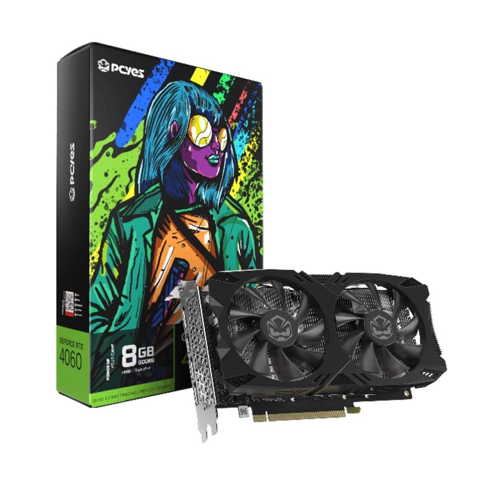 Placa de Vídeo Nvidia PcYes RTX 4060 GDDR6 8GB 128BITS FULL SIZE DUAL FAN - PVR40608GR6DF2 - view 2