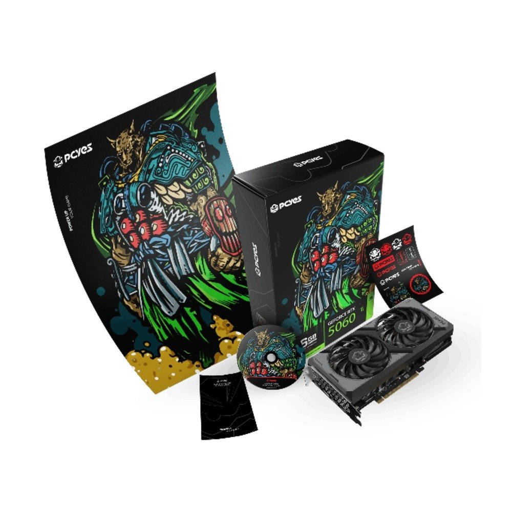 Placa de Vídeo Nvidia PcYes RTX 5060 TI 16GB GDDR7 128BITS DUAL FAN PVRTX5060TIB2F16G - view 6