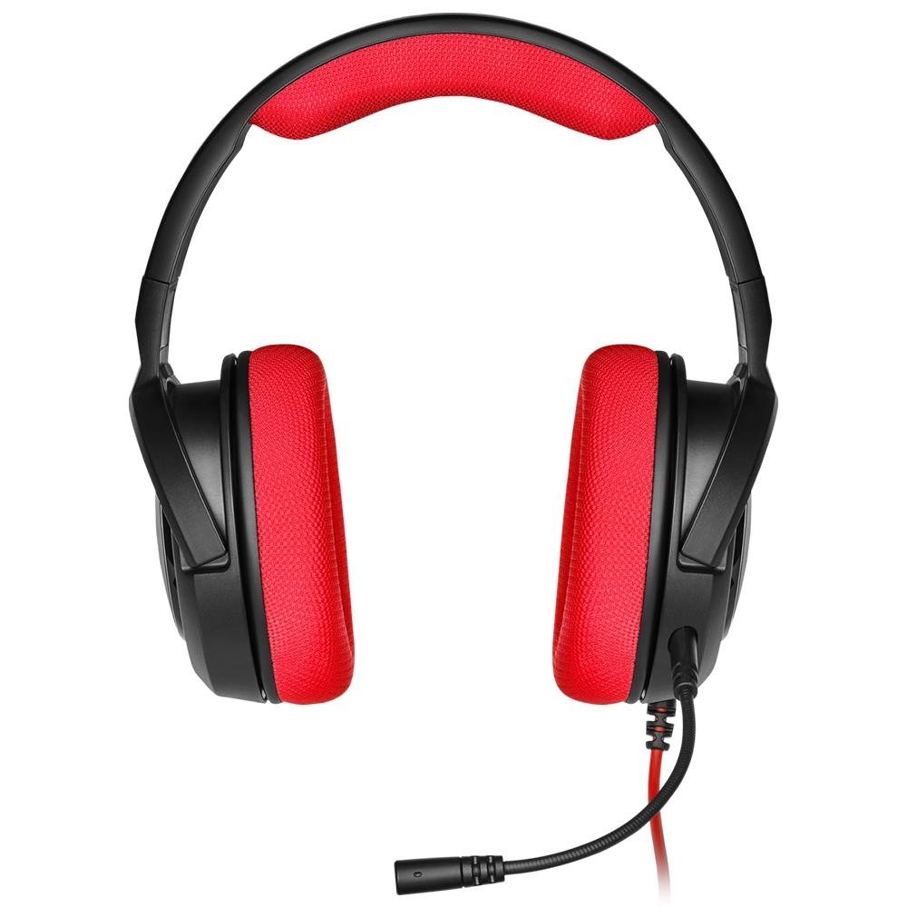 Headset Gamer Corsair HS35 Stereo, PC, PS4, Xbox, Drivers 50mm, Vermelho - CA-9011198-NA
