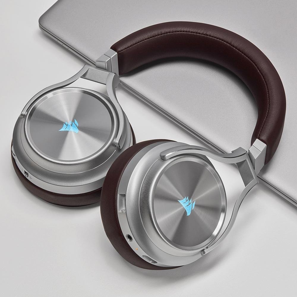 Headset Sem Fio Gamer Corsair Virtuoso SE Premium, RGB, Som