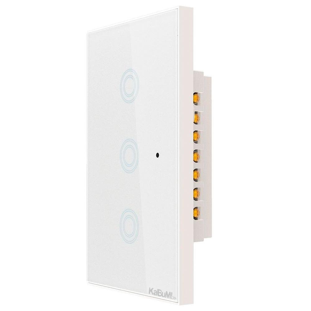 Imagem 4 de 4 do produto Interruptor KaBuM! Smart, Bivolt, 3 Botões, Branco, 15A, 50/60Hz, Smart Home