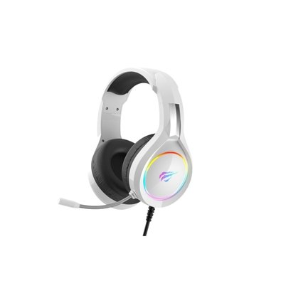 Headset Gamer Havit HV-H2232D, Drivers 50mm, RGB, P2 3.5mm e USB, Controle de Volume, Branco - HV-H2232D White