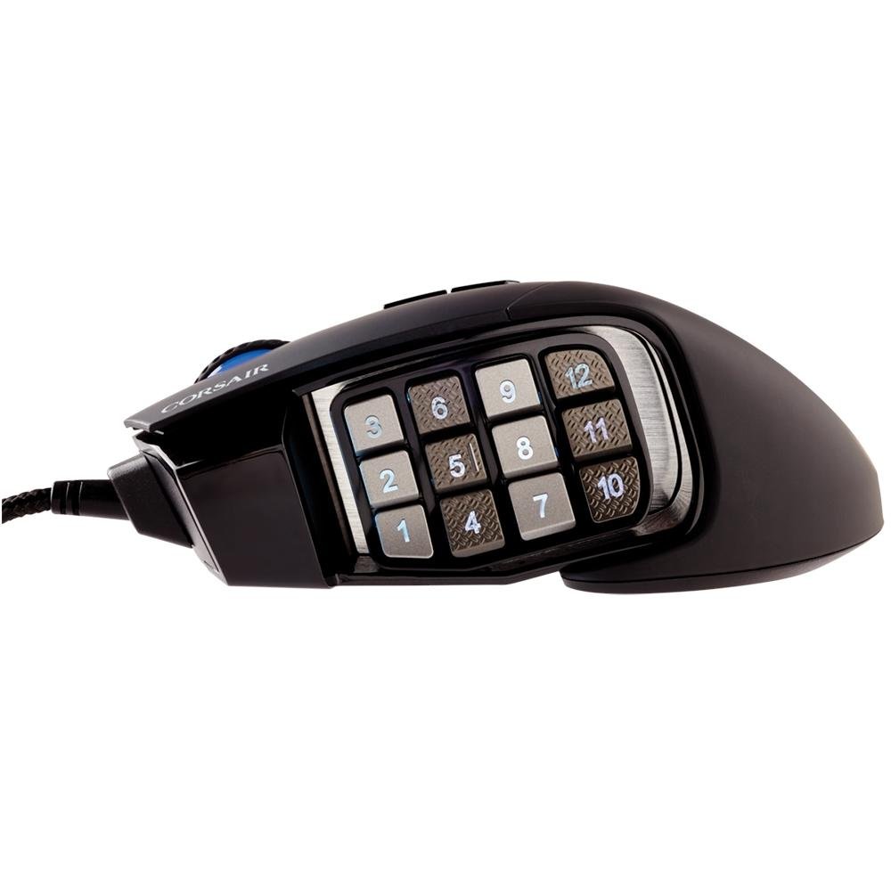 Mouse Gamer Corsair Scimitar Elite, RGB, 17 Botões, 18000DPI, Preto - CH-9304211-NA - view 4