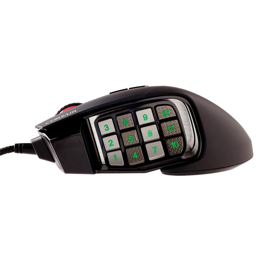 Mouse Gamer Corsair Scimitar Elite, RGB, 17 Botões, 18000DPI, Preto - CH-9304211-NA - view 5