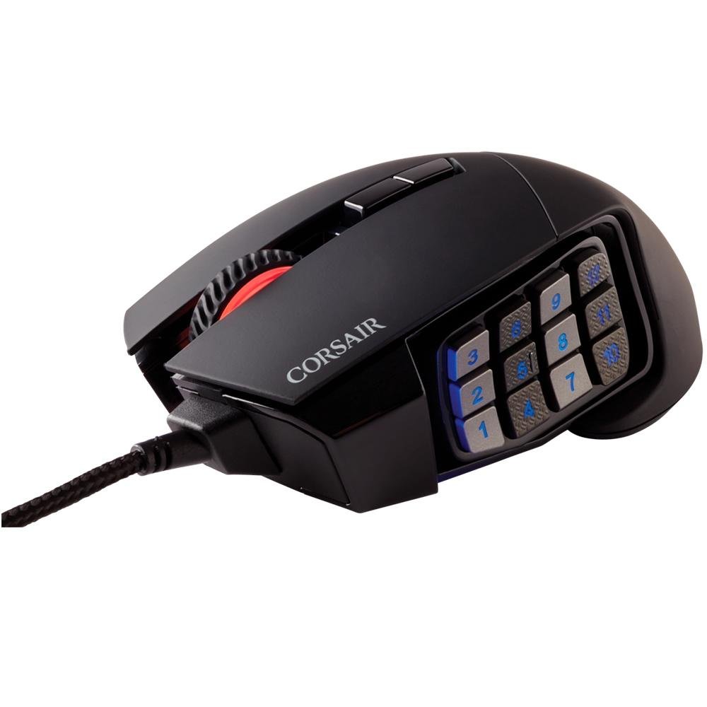 Mouse Gamer Corsair Scimitar Elite, RGB, 17 Botões, 18000DPI, Preto - CH-9304211-NA - view 6