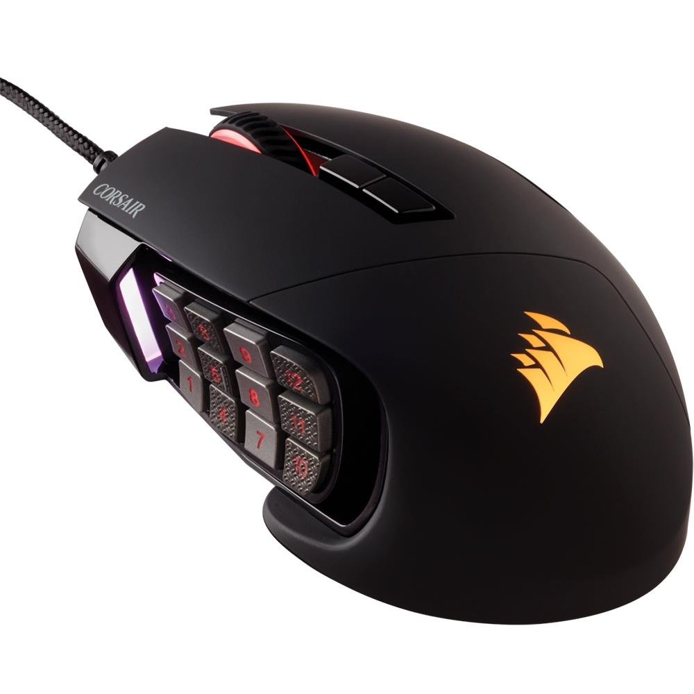 Mouse Gamer Corsair Scimitar Elite, RGB, 17 Botões, 18000DPI, Preto - CH-9304211-NA - view 2