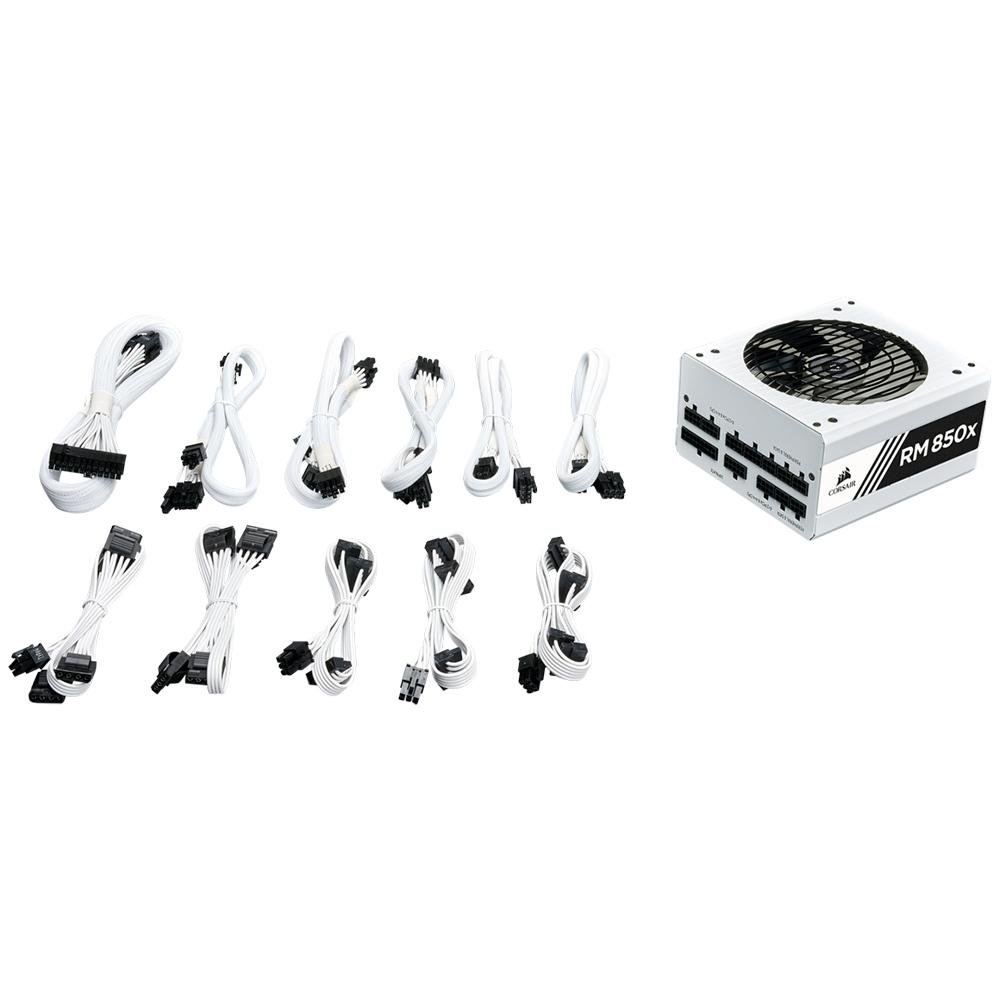 Imagem 7 de 12 do produto Fonte Corsair RM850x, 850W, 80 Plus Gold, Modular, Branco - CP-9020188-WW