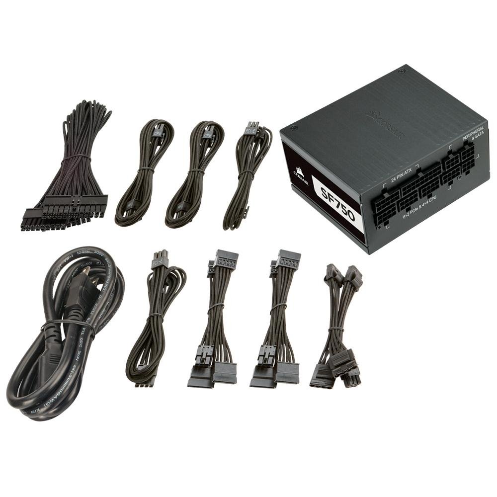 Fonte Corsair SF750, 750W, 80 Plus Platinum, Modular - CP-9020186