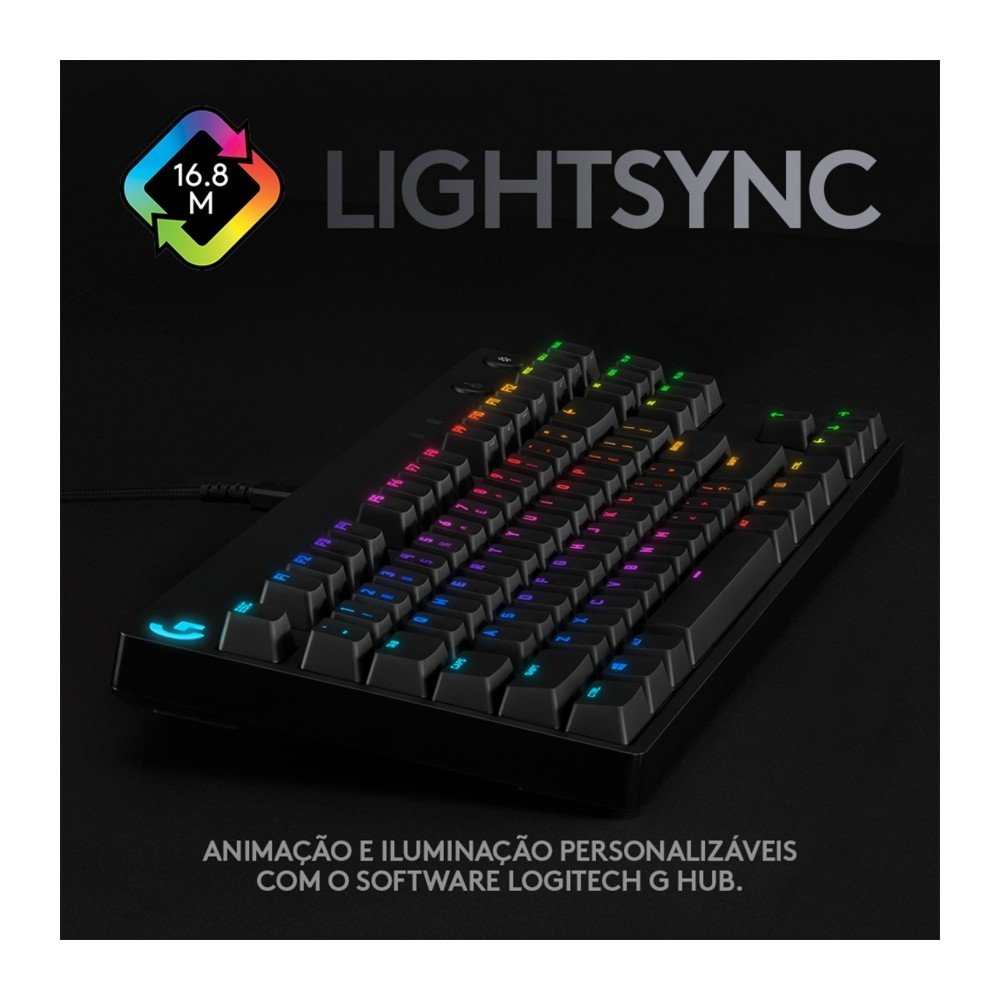 Teclado Mecânico Gamer ( Balão.info) PRO com Layout US, RGB LIGHTSYNC, Design TKL, Cabo Destacável, Switch GX Blue Clicky - 920-( Balão.info - foto 5