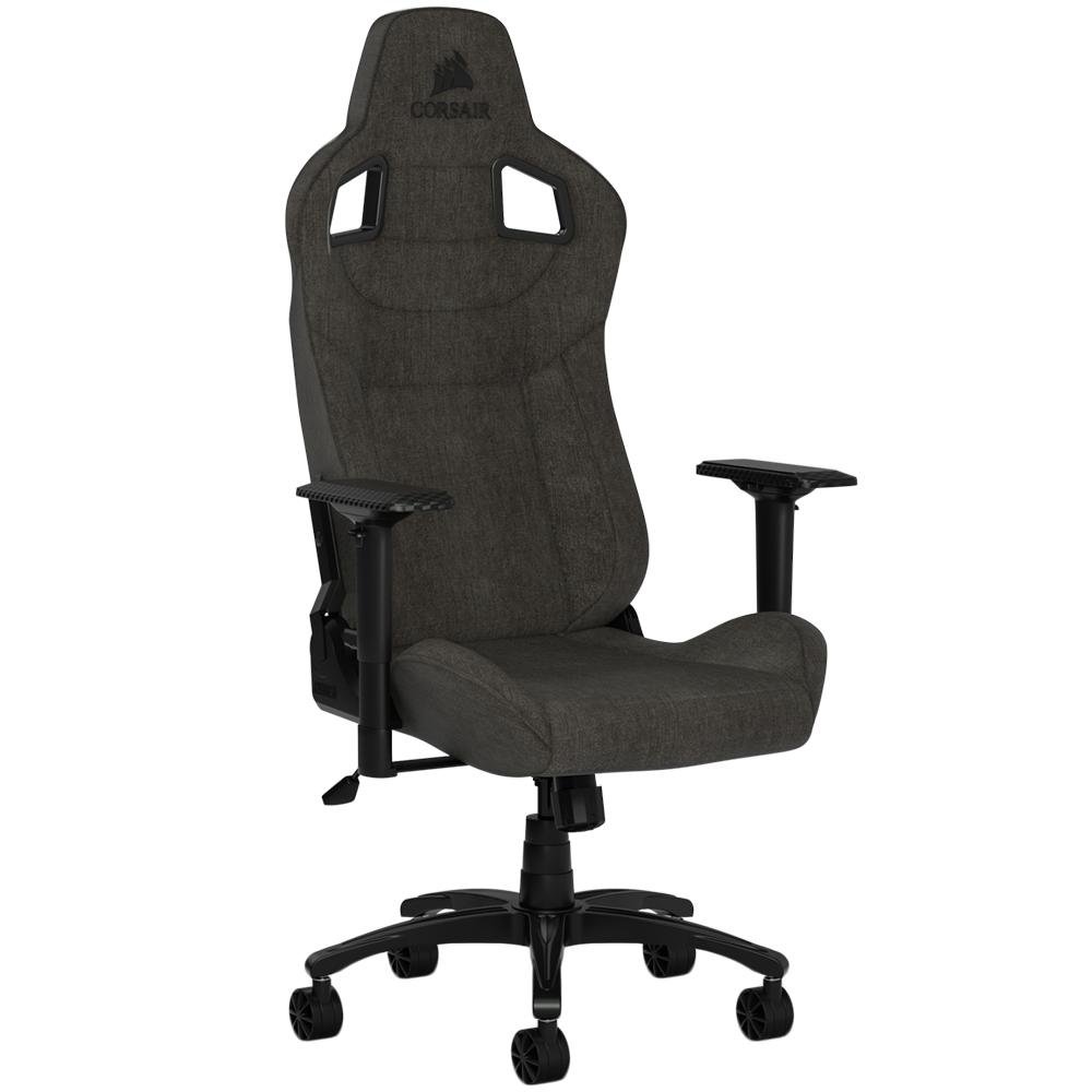 Cadeira Gamer Corsair T3 Rush, Até 120Kg, Apoio de Braços 4D, com Almofadas, Reclinável, Cilindro de Gás Classe 4, Carvão - CF-9010029-WW