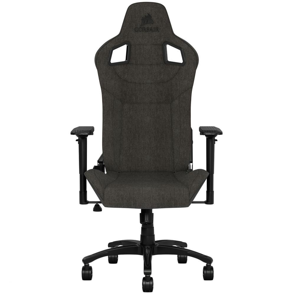 Cadeira Gamer Corsair T3 Rush, Até 120Kg, Apoio de Braços 4D, com Almofadas, Reclinável, Cilindro de Gás Classe 4, Carvão - CF-9010029-WW