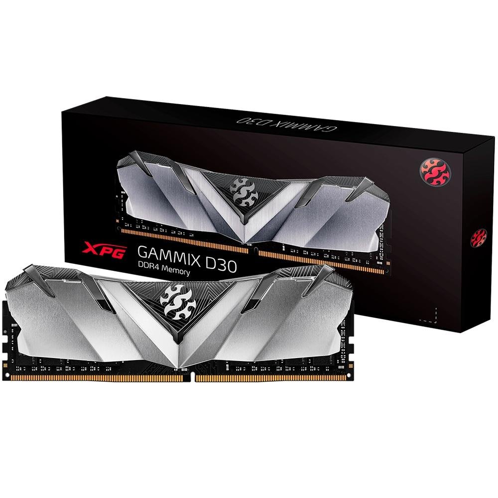 Memória XPG Gammix D30, 8GB, 2666Mhz, DDR4, CL16, Cinza - AX4U266638G16-SB30
