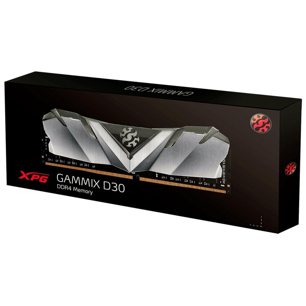 Memória XPG Gammix D30, 8GB, 2666Mhz, DDR4, CL16, Cinza - AX4U266638G16-SB30