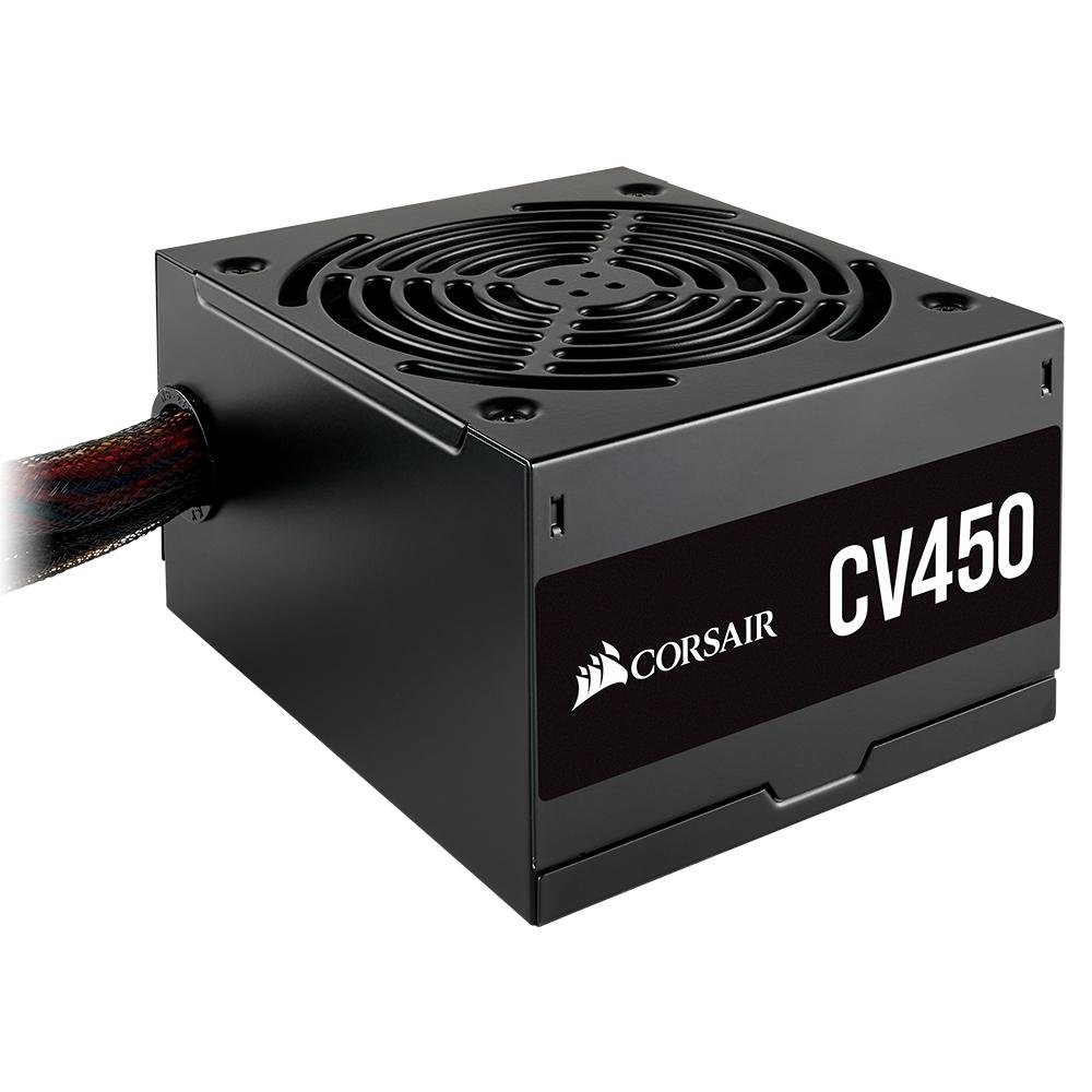 Fonte Corsair CV450, 450W, 80 Plus Bronze, PFC Ativo, Sem Cabo, Preto - CP-9020209-BR Fonte Corsair CV450, 450W, 80 Plus Bronze, PFC Ativo, Sem Cabo, Preto - CP-9020209-BR