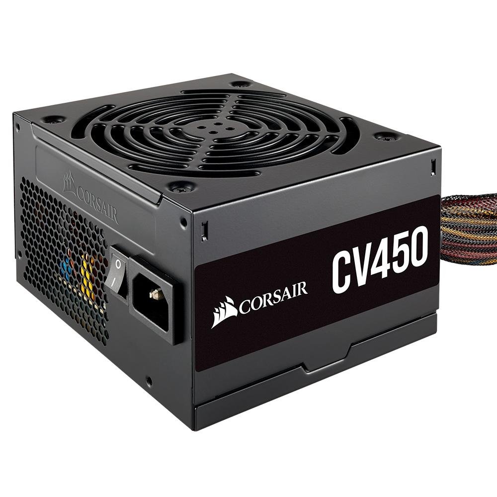 Fonte Corsair CV450, 450W, 80 Plus Bronze, PFC Ativo, Sem Cabo, Preto - CP-9020209-BR Fonte Corsair CV450, 450W, 80 Plus Bronze, PFC Ativo, Sem Cabo, Preto - CP-9020209-BR
