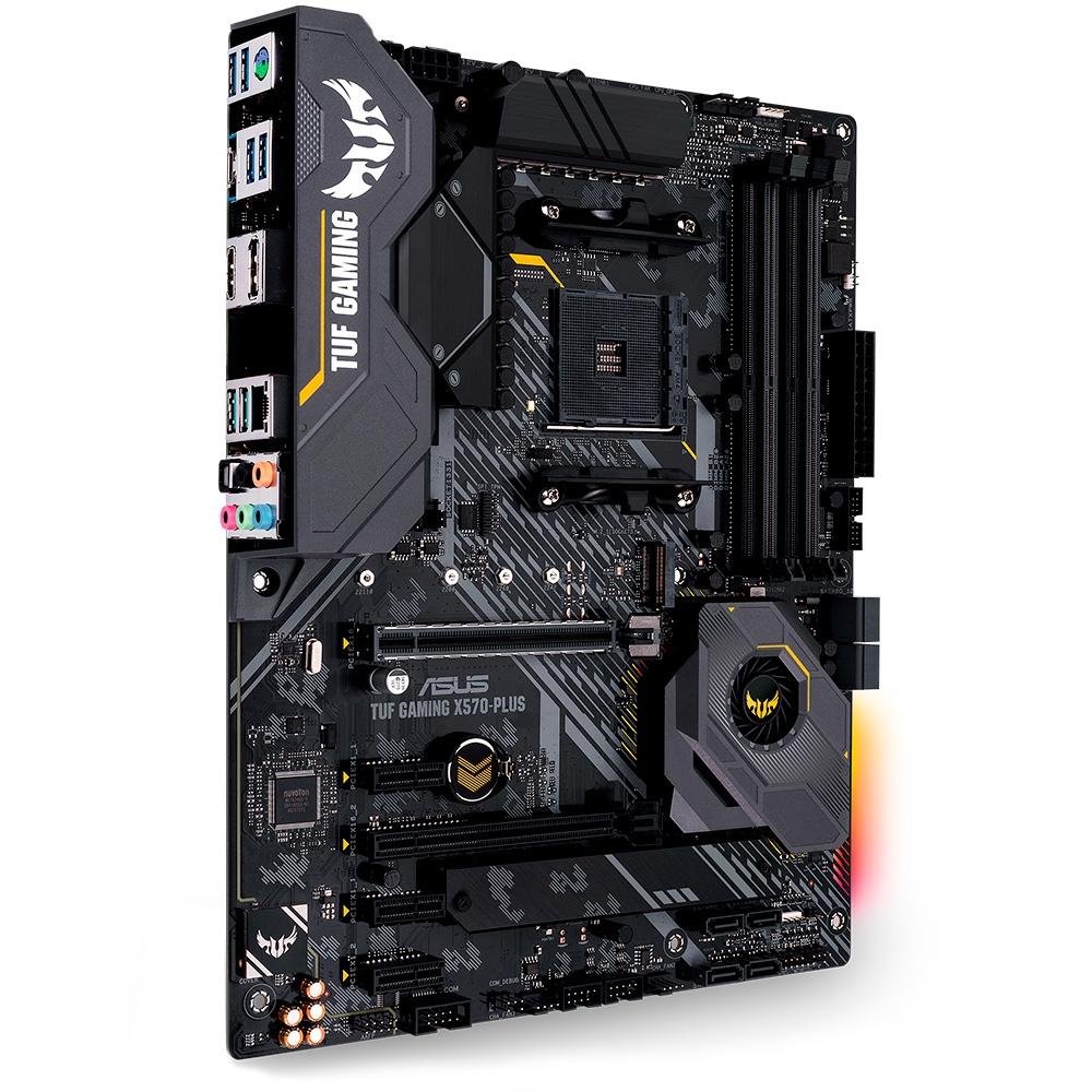 Placa-Mãe ASUS TUF Gaming X570-Plus/BR, AMD AM4, ATX, DDR4, Preto - TUF Gaming X570-PLUS/BR